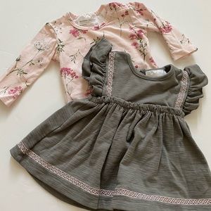 Baby girl dress with onesie set